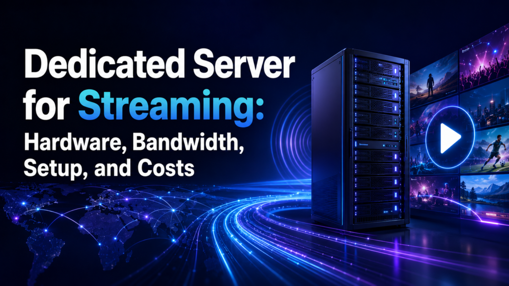 Dedicated Server for Streaming: Hardware, Bandwidth, Setup, and Costs in 2026