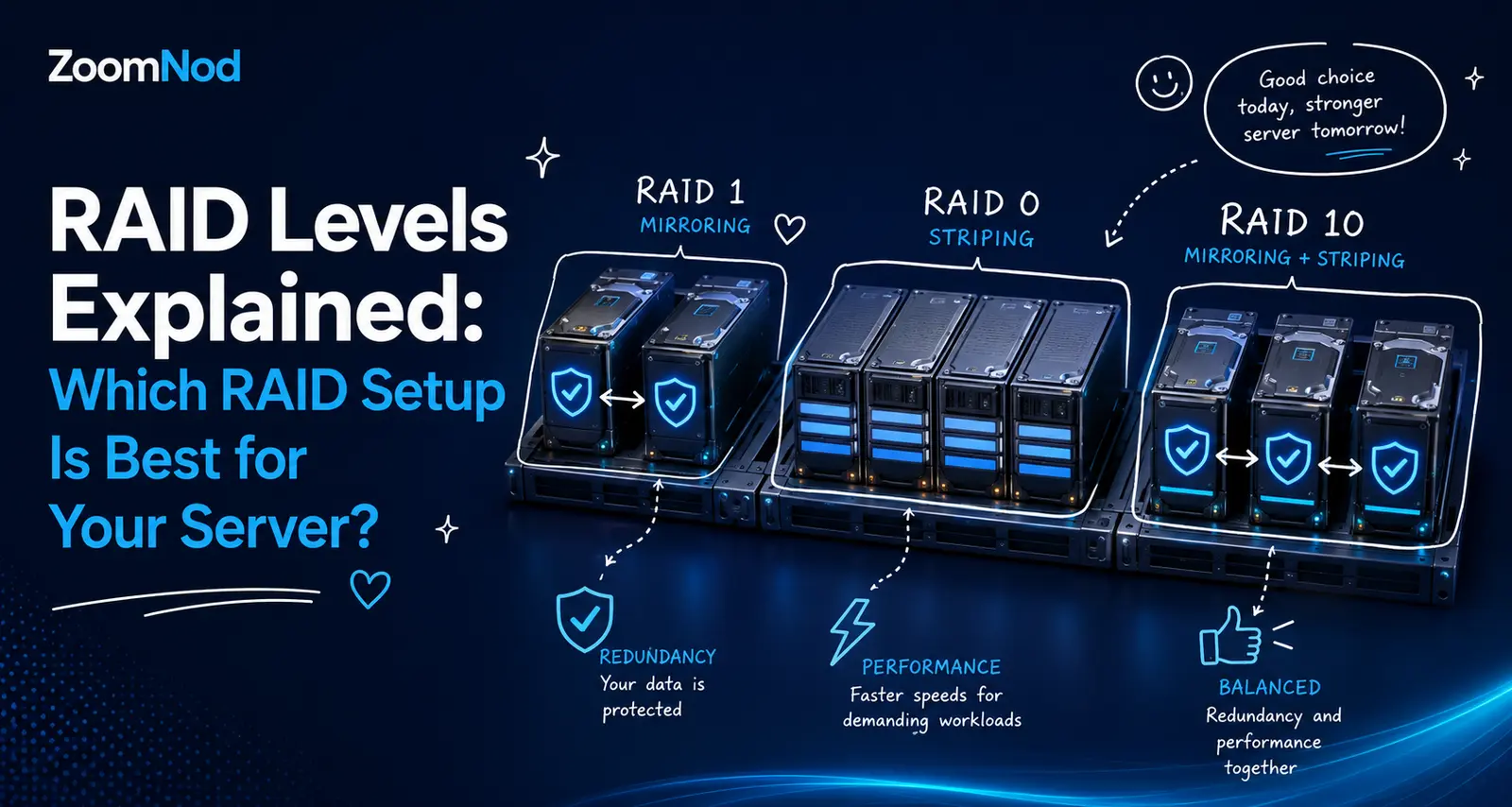 RAID levels explained for servers by ZoomNod