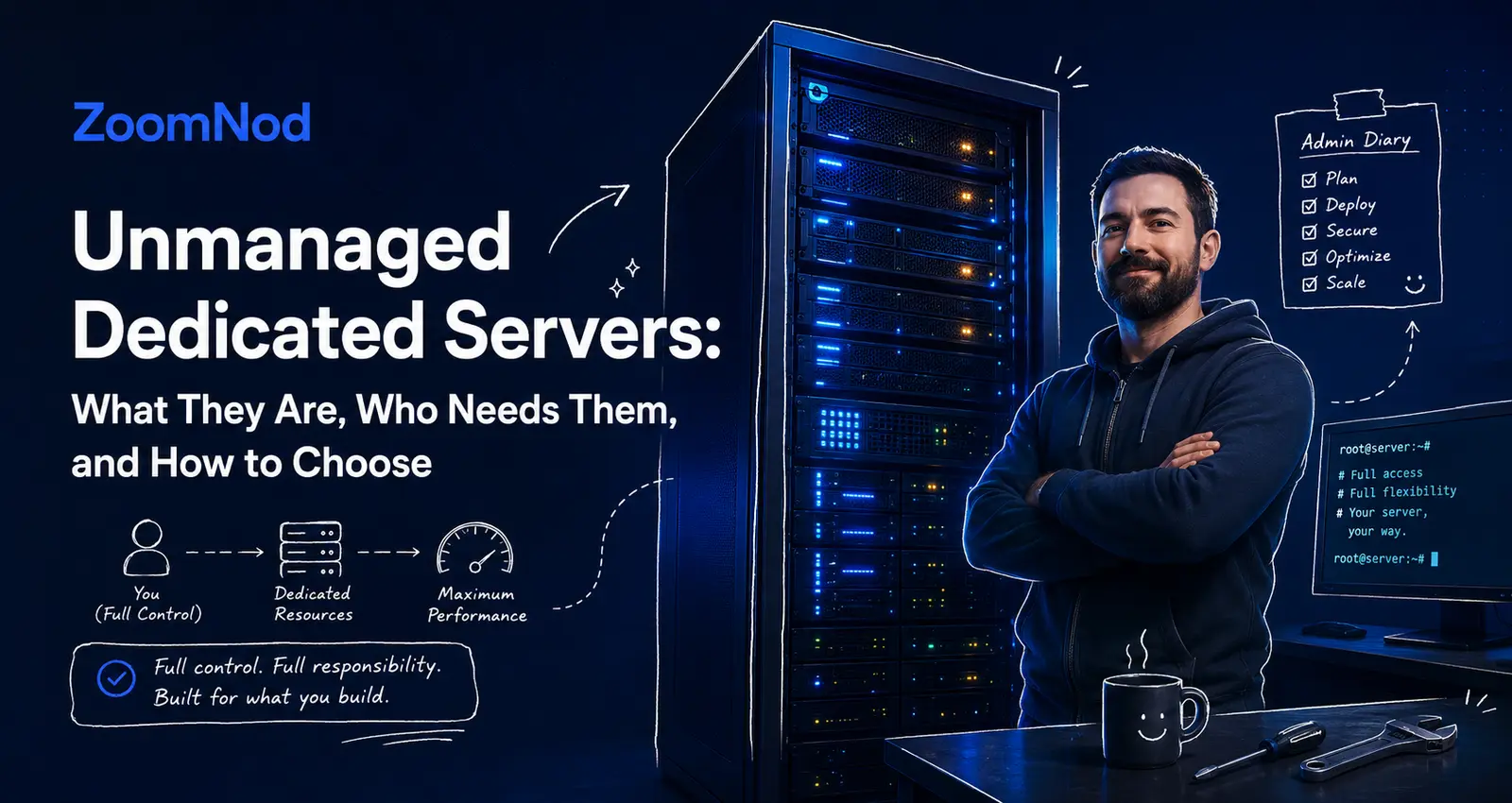 Unmanaged dedicated servers guide by ZoomNod