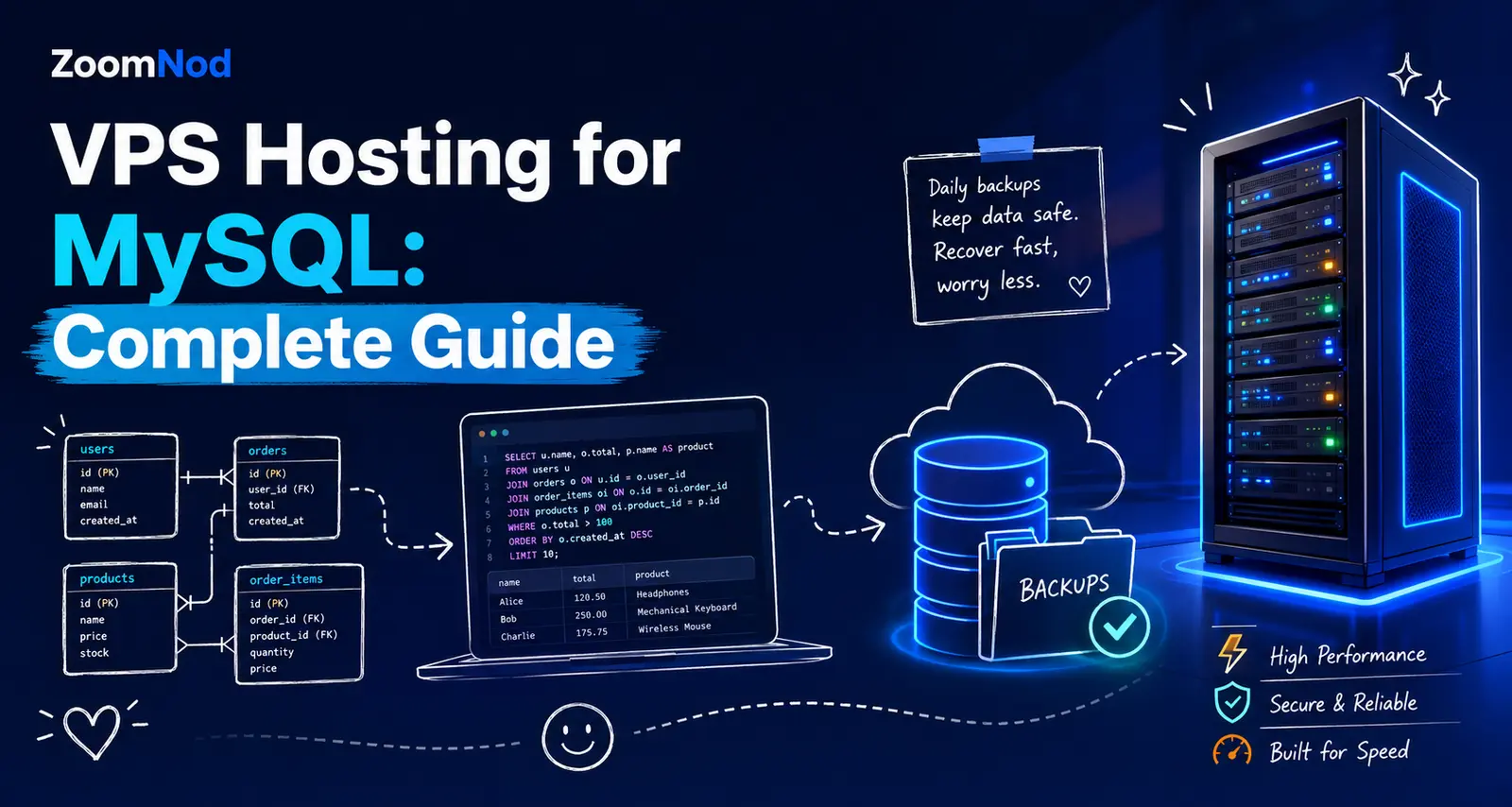 VPS hosting for MySQL complete guide by ZoomNod