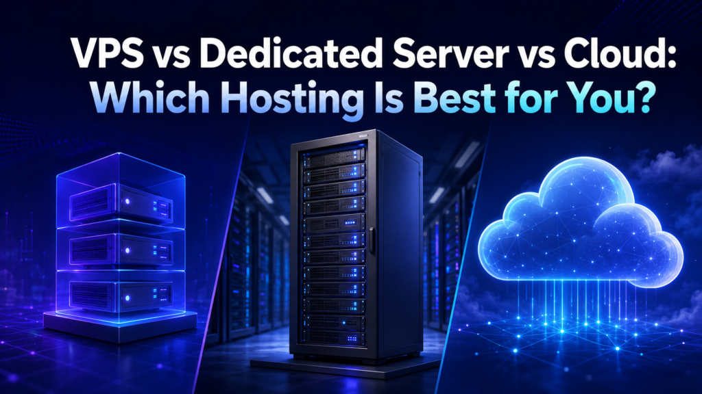 VPS vs Dedicated Server vs Cloud: Which Hosting Is Best for You in 2026?