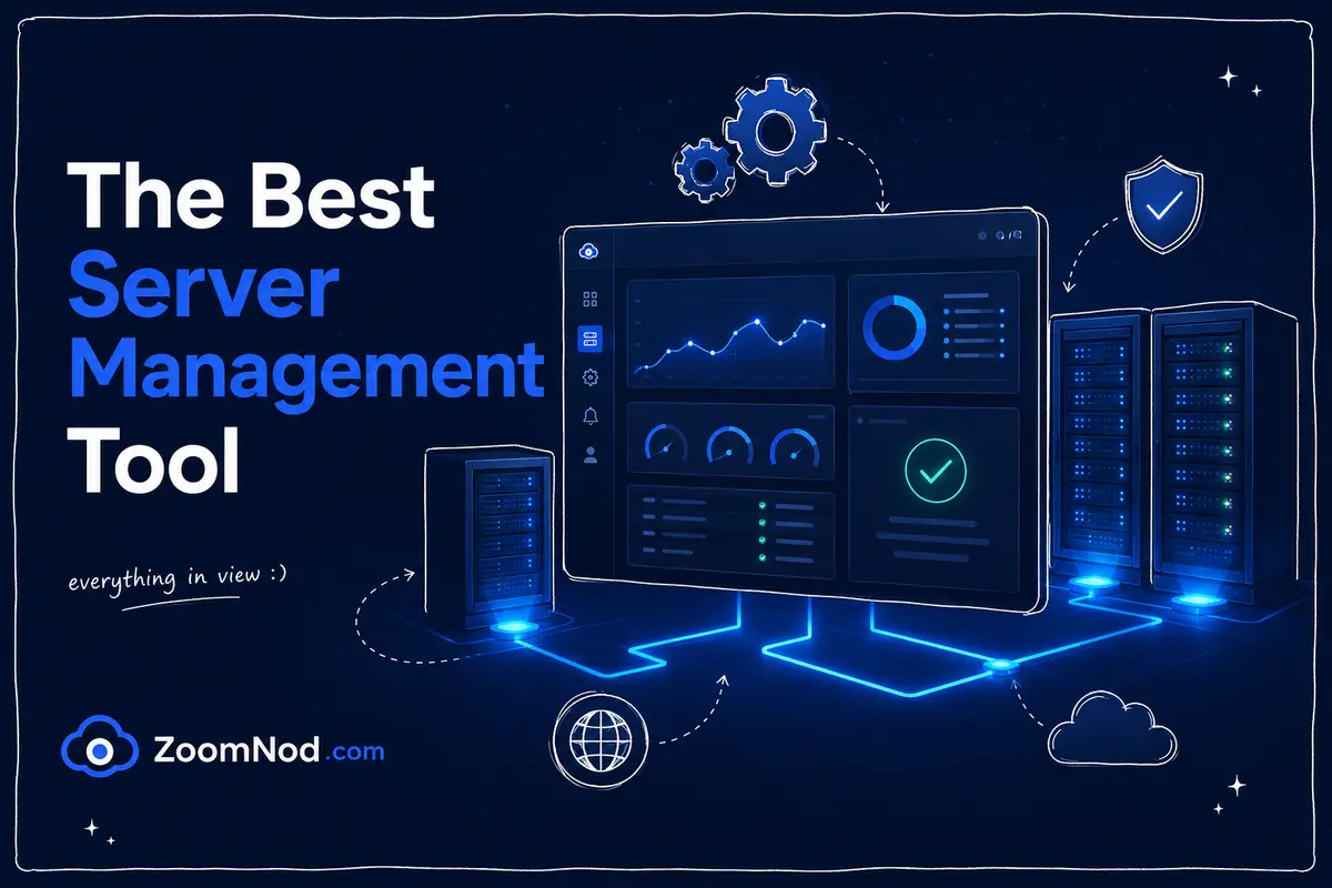 The Best Server Management Tool featured image with monitoring and automation dashboard by ZoomNod