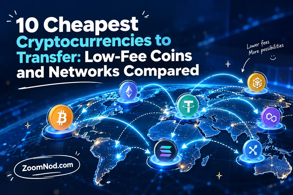 10 Cheapest Cryptocurrencies to Transfer and low-fee networks compared – ZoomNod
